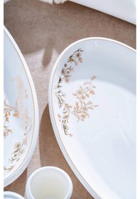 Resim Acar Ferier 12 Kişilik 54 Parça Porselen Yemek Takımı Beyaz 