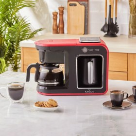Resim Karaca 5 In 1 Konuşan Cam Demlikli Kahve ve Çay Makinesi 