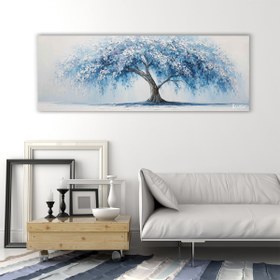Resim Büyük Mavi Ağaç - 140x50 