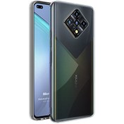 Resim Infinix Zero 8 Kılıf Transparent Soft Beyaz Microsonic