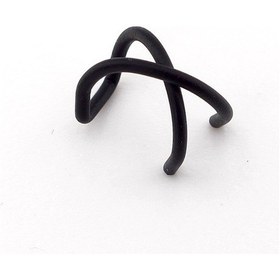 Resim Mat Siyah Renkli Earcuff Kulak Kelepçesi Çapraz Sarmal Ex083 