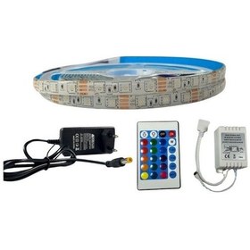 Resim Ir Kumandalı Rgb Şerit Led Set 5050 Ledli 3çipli 5metre Silikonlu 5 METRE 
