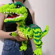 Resim 4000 Parça Dinozor ve Hayvan Yapı Blokları Seti - Eğitici 3D Bulmaca, El İşi İnşaat Oyuncak, Tatil Hediyeleri ve Noel Arifesi Sürprizleri için İdeal, Çok Renkli PP Malzeme 