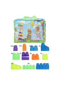 Resim Play Blox 2960 Neon Renkler Mega Blok Seti 107 Parça Yeşil Çantalı 