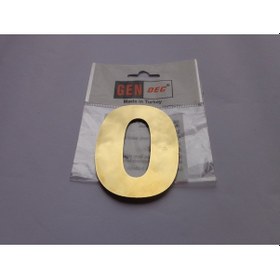 Resim Gendec 8 Cm Paslanmaz Metal No:0 Kapı,Villa,Daire Numarası 
