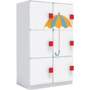 Resim Woody Life 6 Kapaklı Dolap Sonbahar Temalı - Standart - BJ-J1410 