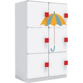 Resim Woody Life 6 Kapaklı Dolap Sonbahar Temalı - Standart - BJ-J1410 