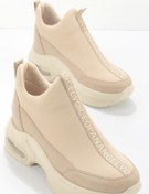 Resim Bambi Bej Streç Kadın Sneaker K01932410717 