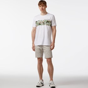 Resim Nautica Erkek Gri Slim Fit Baskılı Bermuda 