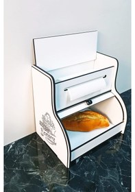 Resim New Bread Box-yeni Ekmeklik Havlu Peçetelik Saklama Gözlü Beyaz 