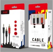 Resim Kın KY-180 3.5 To 2rca Standart Ses Kablo 1m 