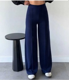Resim Nevege Butik Kadin Örme Kumaş Likrali Siki Toparlayici Palazzo Pantolon-lacivert Lacivert 