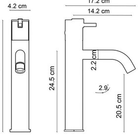 Resim Fontana - Yüksek Tip Lavabo Bataryası Altın Outlet - Fa-4022m- Diğer 