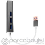 Resim Gigabit Usb 3 Port Usb 3.0 Çoklayıcı Ve Eternet Adeptörü 