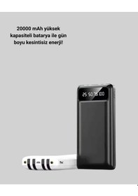 Resim Hızlı Şarj Destekli 20.000mah Powerbank Usb Type-c Lightning Lcd Çok Renkli 