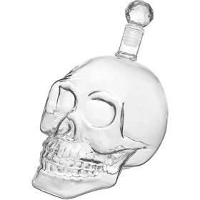 Resim Akıllı Durak Crystal Head Kuru Kafa Cam Şişe Hediyelik Sürahi (350 Ml) 