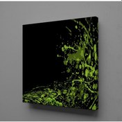 Resim Yeşil Boya Sıçraması Kanvas Tablo 