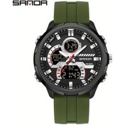 Resim Fochsia Sanda Erkek Büyük Kadranlı Yeşil Siyah 5atm Su Geçirmez Spor Saati Aydınlatmalı Diğer 