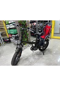 Resim Bike Sky Unisex Çocuk Gri-kırmızı Htp Design Italyan Bisiklet Koltuğu Bagaja Montaj 