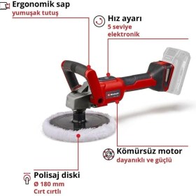 Resim Özbience Akülü Polisaj ve Zımpara Makinesi Ce-Cp 18/180 Li E Solo, Şarj ve Akü Dahil 