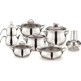 Resim Schafer 18 Parça Alia Çelik Çeyiz Takımı Gümüş 