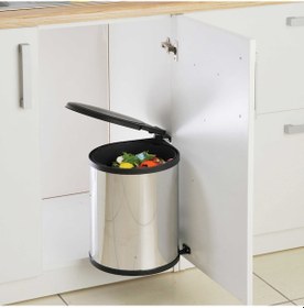 Resim Dolap Içi Çöp Kutusu Siyah 13 Lt 