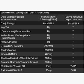 Resim L-carnitine 3000mg+ shot 25ml 