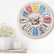 Resim Galaxy Duvar Saati - Renkli - 68 cm 