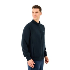 Resim Skechers Full Zip Regular Turttle Neck Jacket Erkek Siyah Sweatshirt 