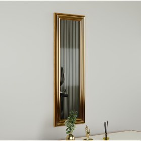Resim MONEayna Tekli Gold Çerçeveli Konsol Ayna 30x90 Cm Pg005 