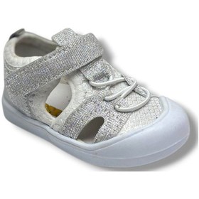 Resim Arzen Bebe 232-26 Anatomik Simli Cırtlı Kız Çocuk Sandalet 19-23 Gümüş 