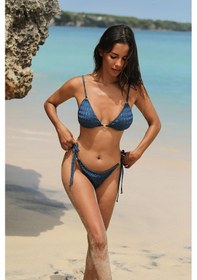 Resim Amarelle Olympos Petrol Mavisi Dolgusuz Üçgen Bikini Takım Petrol Mavisi 