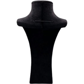 Resim Yerli Üretim Süet Kumaş Siyah Renk 25/12 Cm Kolye Gerdanlık Zincir Takı Sergileme Mankeni Çok Renkli 