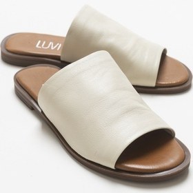 Resim Luvishoes Clau Bej Kadın Deri Terlik Bej 