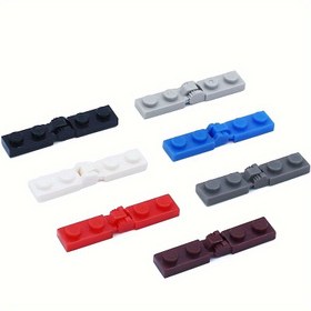 Resim 30 adet küçük parçacık yapı bloğu MOC birleştirme yapı bloğu aksesuarları, 44301+44302 parçalarla uyumlu, saplı düz çatal 1x2+1x2 menteşe kilitleme plakası 
