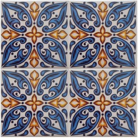 Resim Kütahya Çini Sanayi 10X10 cm Çini Desenli Çini Seramik Karo 