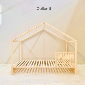 Resim Woodland Montessori House Floor Bed with Storage Space - US Full / Option 8 