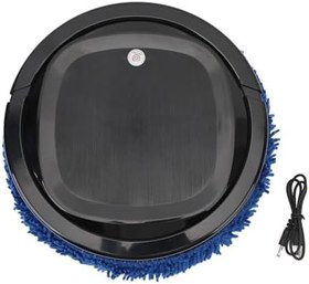 Resim Akıllı ıslak kuru robot elektrikli süpürge, ev alanı için, güçlü emiş, şarj edilebilir (siyah) 