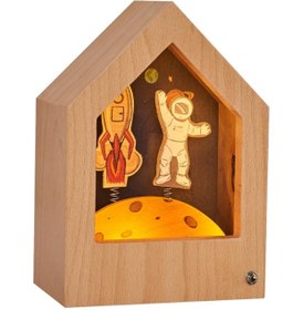 Resim Woody Light Woodykids Story Çocuk Masa Lambası 4805-3 Uzay 