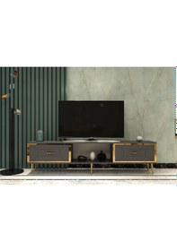 Resim Arnoct Tv Sehpası Antrasit-altın 