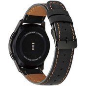Resim Xiaomi Amazfit Pace 22mm Uyumlu Krd-29 Deri Zore Kordon-siyah 