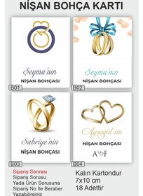 Resim Genel Markalar Nişan Bohçası Kartları, Gelin Çeyiz Bohça Kartı, Bohça Kartı 18 Adet 7x10 Cm Kart 