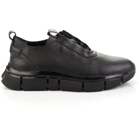 Resim Bambi Siyah Hakiki Deri Erkek Sneaker E01958178003 