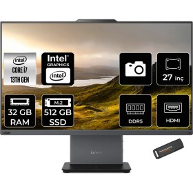 Resim Lenovo Thinkcentre Neo 50A Gen 5 i7 13620H All In One Bilgisayar 32GB RAM 512GB SSD 27" FHD FreeDOS + Per4 USB 12SA000RTRP317 
