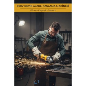 Resim 125 mm 900 Watt Devir Ayarlı Taşlama Makinesi 