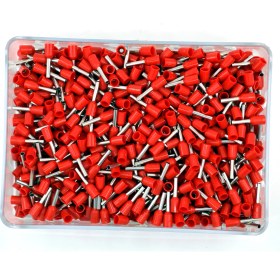 Resim 1,00MM² Kablo Yüksüğü Bakır Kırmızı Yüksük 1000 Adet Bakır Yüksük 