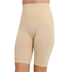 Resim Kadın Ten Yüksek Belli Uzun Paçalı Toparlayıcı Esnek Korse Ten 