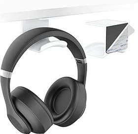 Resim Cozycase Kulaklık Duvara Monte - Çoğu Oyun Kulaklığı için Güçlü Yapışkanlı Kulaklık Standı, Masa Duvarı, Cam, Metal için Oyun Kulaklığı Standı 