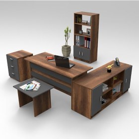 Resim Yurudesign Vario ABCDF Ofis Büro Masa Takımı Barok-Antrasit 