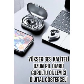 Resim Techno Stock Bluetooth Kulaklık Küpe Görünümlü Yüksek Ses Kaliteli Gamer Kulaklık 